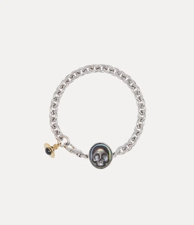 Vivienne Westwood Man. Jed Bracelet Platinum-gold-grey-mop-black-enamel Platinum-gold-grey-mop-black-enamel Men