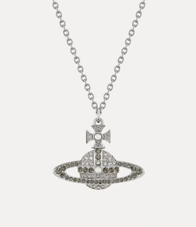 Vivienne Westwood Man. Kika Pendant Necklace Platinum-white-black-diamond-labrador-crystal Platinum-white-black-diamon