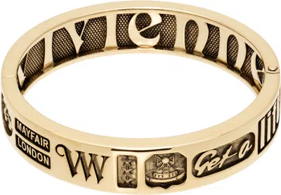 Vivienne Westwood Man. Lancelot Bangle Bracelet In Gold