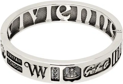Vivienne Westwood Man. Lancelot Bangle Bracelet In Silver