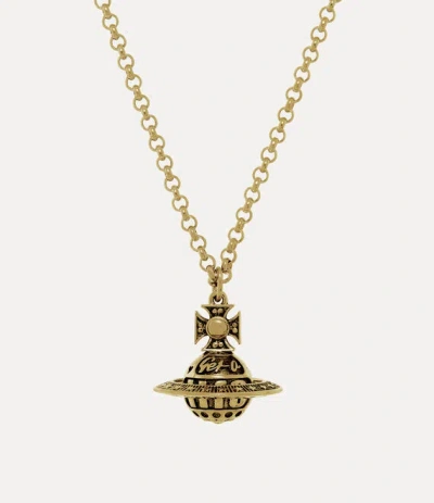 Vivienne Westwood Man. Lancelot Orb Pendant Necklace Antique-gold-gold Antique-gold-gold Men In Brown