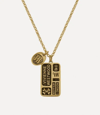 Vivienne Westwood Man. Lancelot Pendant Necklace Antique-gold Antique-gold Men In Brown