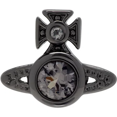 Vivienne Westwood Man London Orb Single Stud Earring In Black