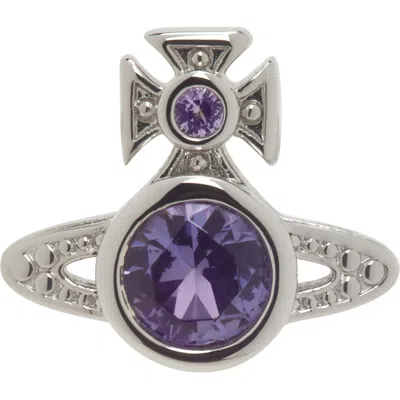 Vivienne Westwood Man. London Orb Single Stud Earring In Aw25-p676 Platinum /