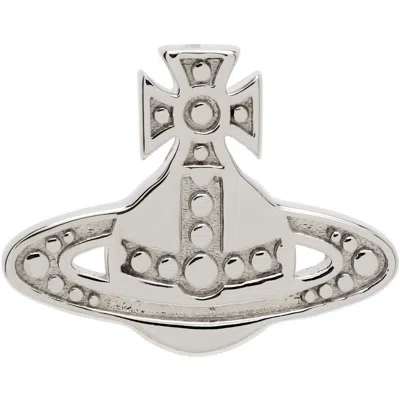 Vivienne Westwood Man Marinetta Stud Single Earring In Ss26-p019 Platinum