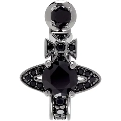 Vivienne Westwood Man Matenia Single Earring In Black