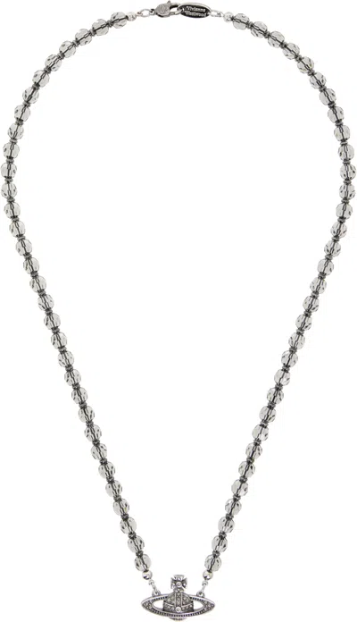 Vivienne Westwood Man Messaline Choker In Gray