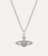 Vivienne Westwood Man. Mini Bas Relief Orb Pendant Necklace Silver Zirconia Men In Silver