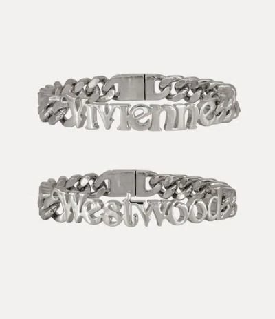 Vivienne Westwood Man. Minos Bracelet Silver Brass Men In Metallic