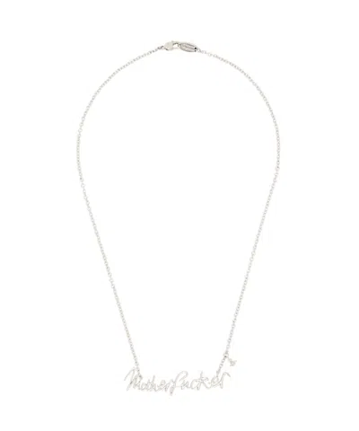 Vivienne Westwood Man. Motherfucker Pendant Necklace In Silver