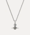 Vivienne Westwood Man. New Petite Orb Pendant Necklace Oxi-silver-platinum-silver-night-crystal-light Oxi-silver-plati