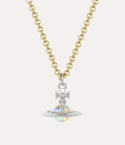Vivienne Westwood Man. New Tiny Orb Pendant Necklace Platinum-gold-crystal-ab-white-crys Platinum-gold-crystal-ab-whit