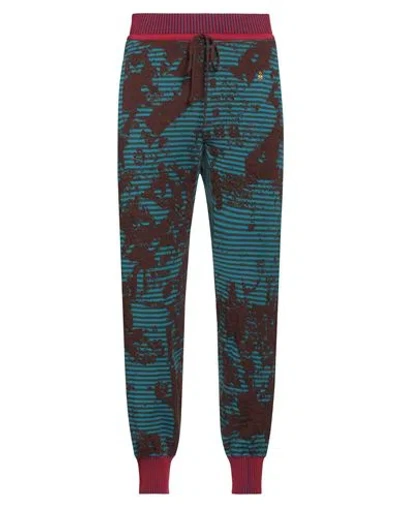 Vivienne Westwood Man Pants Deep Teal Size M Wool, Acrylic, Alpaca Wool In Green