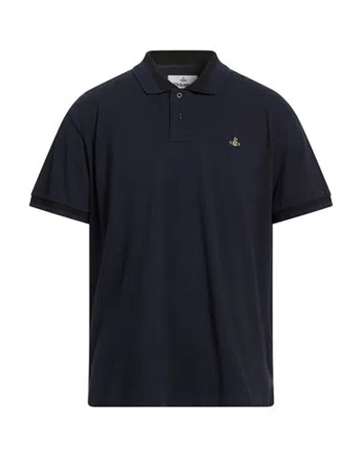 Vivienne Westwood Man Polo Shirt Midnight Blue Size Xxl Cotton