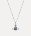 Vivienne Westwood Man. Reina Pendant Necklace Platinum-denim-blue-cz Platinum-denim-blue-cz Men