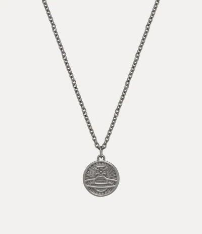Vivienne Westwood Man. Richmond Pendant Necklace Silver Swarovski Crystals Men