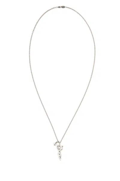 Vivienne Westwood Satyr Metal Necklace With 80 Cm Circumference In Silver