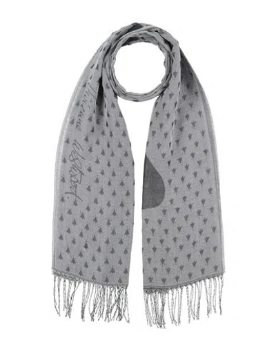 Vivienne Westwood Man Scarf Grey Size - Cotton, Polyester, Viscose In Gray