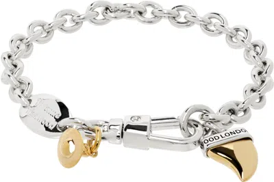 Vivienne Westwood Man. Shark Tooth Bracelet In Silver