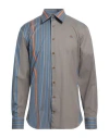 Vivienne Westwood Man Shirt Grey Size 44 Cotton, Elastane In Grey
