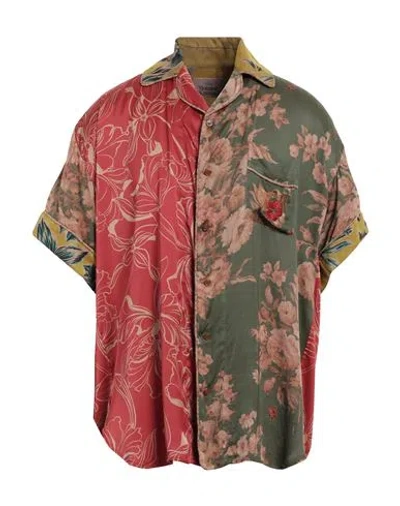 Vivienne Westwood Man Shirt Military Green Size 44 Polyester, Viscose, Metallic Fiber