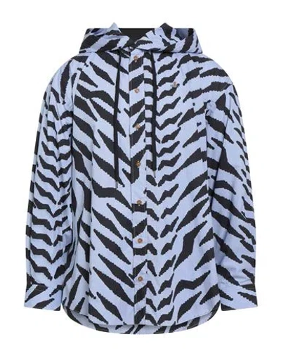 Vivienne Westwood Man Shirt Navy Size L Cotton, Polyamide, Elastane In Blue