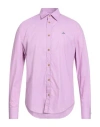 Vivienne Westwood Man Shirt Pink Size 44 Organic Cotton, Viscose, Polyester