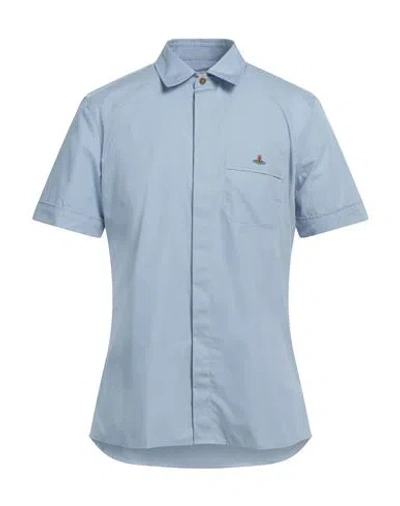 Vivienne Westwood Man Shirt Sky Blue Size 42 Cotton