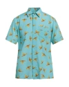 Vivienne Westwood Man Shirt Turquoise Size 40 Polyester In Blue