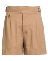 Vivienne Westwood Man Shorts & Bermuda Shorts Camel Size 36 Cotton In Brown