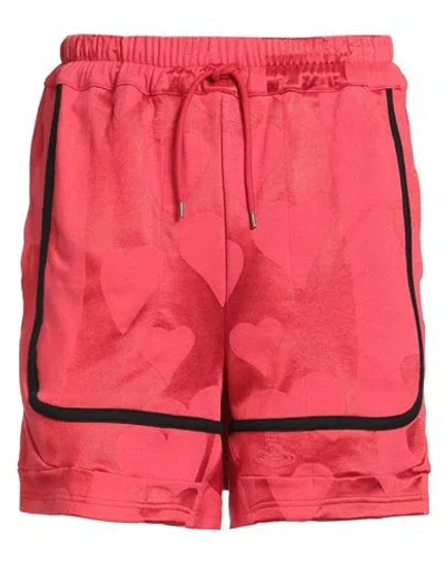 Vivienne Westwood Man Shorts & Bermuda Shorts Red Size L Cotton, Viscose, Polyamide, Elastane