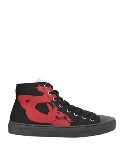 Vivienne Westwood Man Sneakers Black Size 9 Textile Fibers
