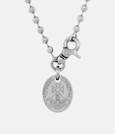 Vivienne Westwood Man. Sofiane Pendant Necklace Silver Men In Metallic