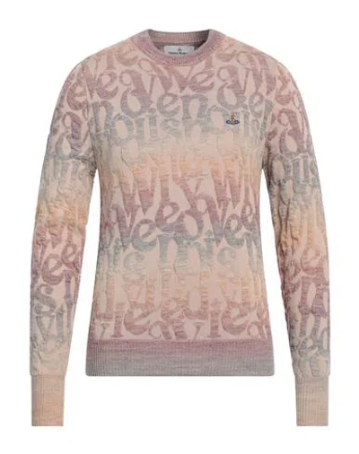VIVIENNE WESTWOOD VIVIENNE WESTWOOD MAN SWEATER BLUSH SIZE M ACRYLIC, VISCOSE, VIRGIN WOOL, POLYESTER
