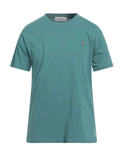 Vivienne Westwood Man T-shirt Deep Jade Size L Organic Cotton In Green