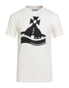 Vivienne Westwood Man T-shirt Ivory Size S Organic Cotton, Elastane In White