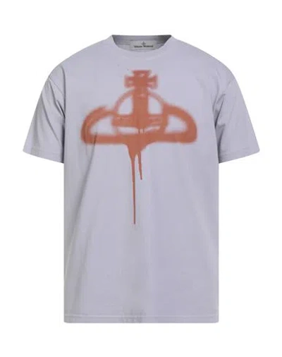 Vivienne Westwood Man T-shirt Lilac Size Xxl Organic Cotton In Gray