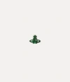 Vivienne Westwood Man. Tammy Single Stud Ruthenium-green-cz Ruthenium-green-cz Men In Ruthenium-green-cz