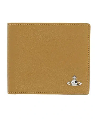 Vivienne Westwood Man Wallet Mustard Size - Leather In Yellow