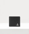 Vivienne Westwood Saffiano Man Wallet With Coin Pocket Faux Leather Black One Size Men In Black