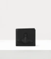 Vivienne Westwood Man Wallet With Coin Pocket Smooth Leather Injected Orb Black One Size Men In Black