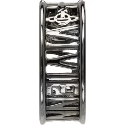 Vivienne Westwood Man. Westminster Single Hoop Earring In Transparent
