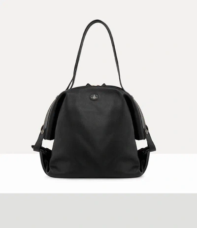 Vivienne Westwood Mara Large Holdall Aniline Leather Black-gunmetal