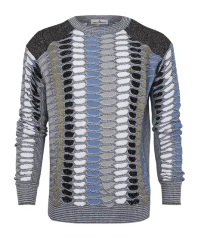 Vivienne Westwood Marcel Knitted Sweater In Gray