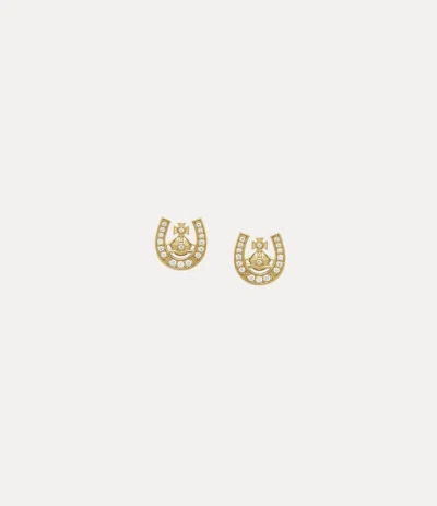 Vivienne Westwood Mare Earrings Gold Silver / Cubic Zirconia Women