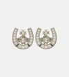 Vivienne Westwood Mare Embellished Sterling Silver Earrings In Silver