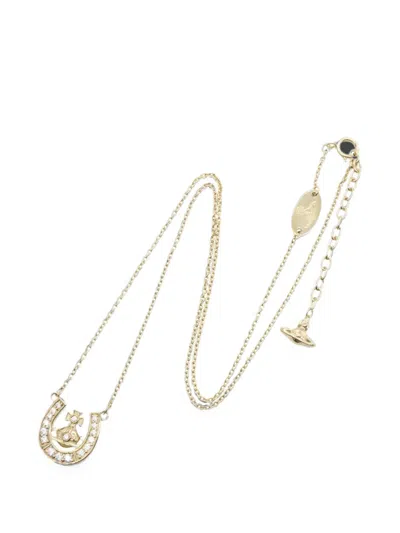 Pre-owned Vivienne Westwood Mare Orb Horseshoe Necklace In Gold