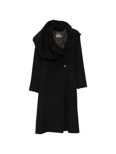 Vivienne Westwood Marilyn Draped-collar Coat In Black