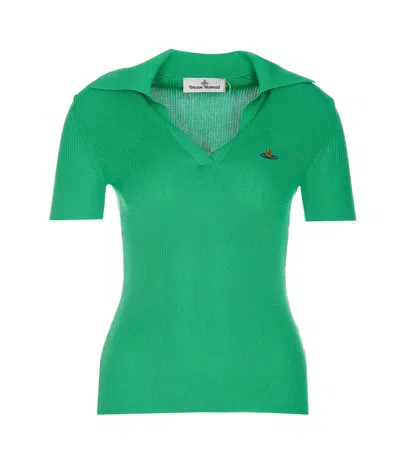 Vivienne Westwood Marina Polo In Green