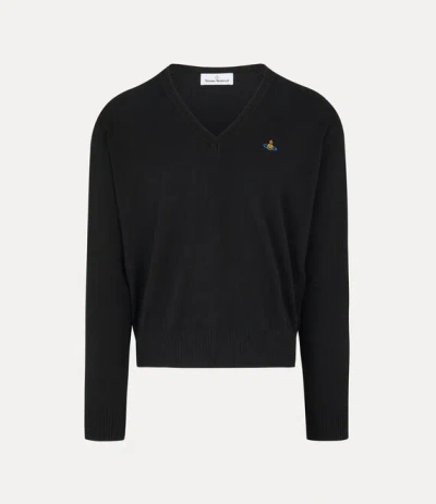 Vivienne Westwood Mark V-neck Jumper Cashmere / Cotton Black M Men
